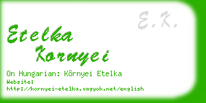 etelka kornyei business card